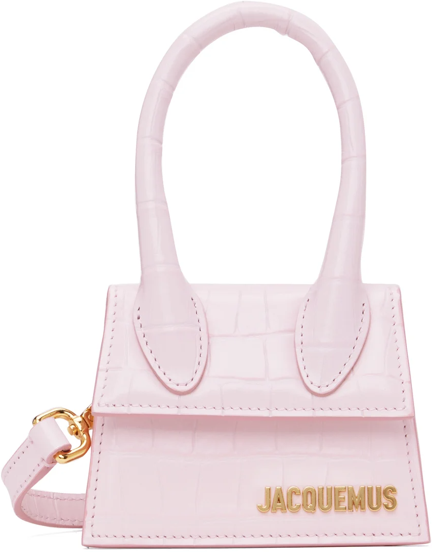 Jacquemus Le Chiquito Bag Croc Pale Pink